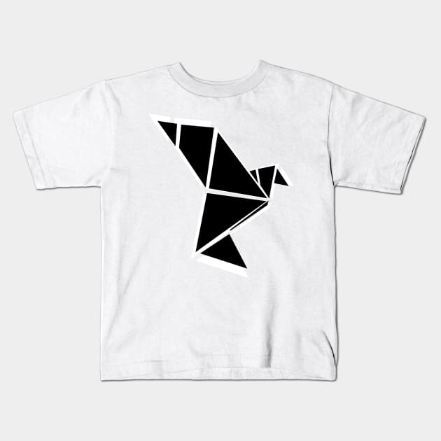 Graphic design dove black and white Kids T-Shirt by Mayarart